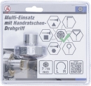 BGS Diy Multi-Einsatz mit Handratschen-Drehgriff, umschaltbar SW 7-19mm