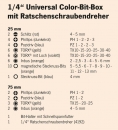 Projahn 1/4 Universal Color-Bit-Box mit Ratschenschraubendreher