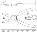 BGS Diy Sprengringzangen-Satz 175 mm 4-tlg. -