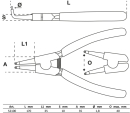 BGS Diy Sprengringzangen-Satz 175 mm 4-tlg. -