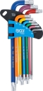 BGS Winkelschlssel-Satz Multicolour T-Profil (fr Torx) T10-T50 9-tlg.